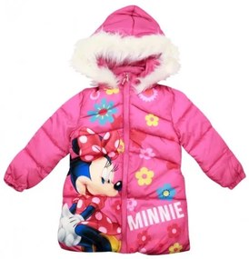 Setino - Prešívaný dievčenský zimný kabát / dlhá bunda Minnie Mouse - Disney 98