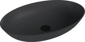Polysan Banera umývadlo na dosku 60x40 cm antracit mat bez prepadu 14397.51