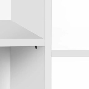 SongmicsHome Regál na hračky a knihy VESMÍR, 2 boxy, 93x30x100cm, biela s nálepkami