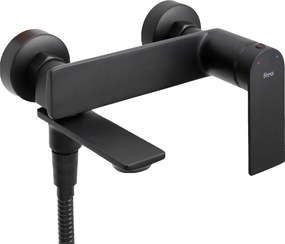 Rea Storm, vaňová batéria s ručnou bodovou sprchovou sadou, čierna matná, REA-B9989