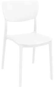 MONNA záhradná stolička bez podrúčok white