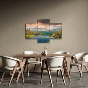 Obraz horskej rieky a hôr (90x60 cm)