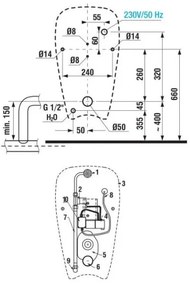 JIKA H8430700004901 - Pisoár GOLEM 230V so senzorom, zadný odpad, vnútorný prívo
