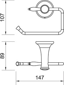 Ferro - Záves toaletného papiera ANTICA, bronz, AAI33BR