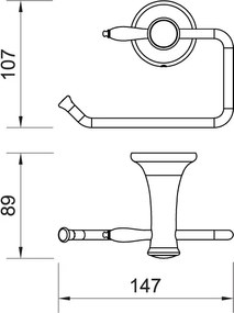 Ferro - Záves toaletného papiera ANTICA, bronz, AAI33BR