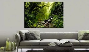Obraz - Waterfall in the Forest Veľkosť: 30x20, Verzia: Na talianskom plátne