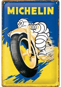 Plechová ceduľa Michelin - Motorcycle Bibendum
