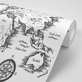 Tapeta mapa sveta v nádhernom prevedení - 150x100