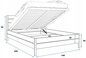 INTERBEDS Detská posteľ Continental 180x200cm biela