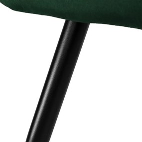 Jedálenská stolička ATLANTA zamatová, tmavozelená