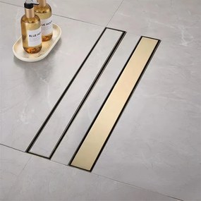 Rea Neox, nerezový odtokový žľab 50 cm, zlatá matná, REA-G4891