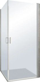 Roltechnik Outlet Štvorcový sprchový kút LYE2+LYE2, strieborný - bez vaničky ROTH-Variant: rozmery: 80x80 cm - (LYE2/800_LYE2/800), ROTH-Profily: pro…