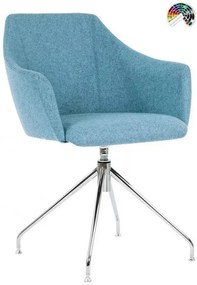 ANTARES Konferenčné kreslo WIND VISITOR CROSS STYLE SWISS WOOD čalúnenie SKAI koženka