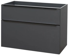 Mereo Mailo, kúpeľňová skrinka 101cm, antracit, čierne madlo, čierne madlo, MER-CN532SB