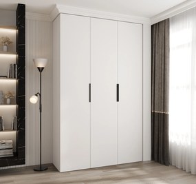 Šatníková skriňa 150 cm Carmela 40-4 (biela + čierna). Akcia -20%. Vlastná spoľahlivá doprava až k Vám domov. 1126653