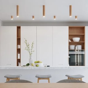 Sollux SL.1034 - Bodové svietidlo ZEKE 1xGU10/40W/230V 30 cm dub