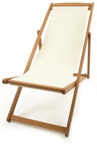 Béžové skladacie záhradné ležadlo z akáciového dreva Bonami Essentials Deck