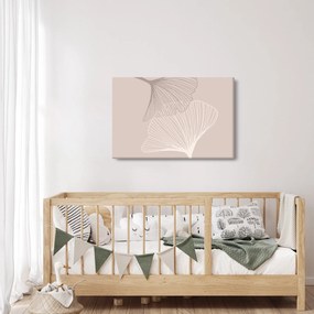 Obraz - Béžové listy N⁰2 (90x60 cm)
