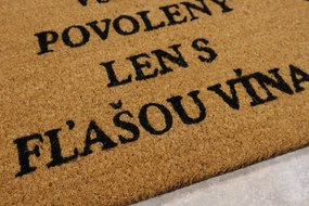 Trade Concept, Rohožka Kokos Ľan s lahví vína - na von aj na doma, 40x60, hnedá, chodba / predsieň