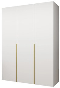Šatníková skriňa 150 cm Alice 1 (biela + zlatá). Akcia -20%. Vlastná spoľahlivá doprava až k Vám domov. 1126106