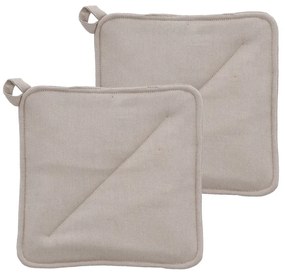 Súprava 2 béžových bavlnených chňapiek Södahl, 23 x 23 cm