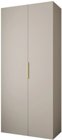 Šatníková skriňa 110 cm Carmela 40-4 (kašmír + zlatá). Akcia -20%. Vlastná spoľahlivá doprava až k Vám domov. 1126640