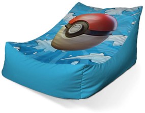 Sablio Sedací vak Lounge Pokemon ball Obloha - 120 x 100 x 80 cm