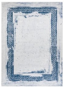 Koberec protišmykový ANDRE 1213 Grécky vintage - biely / modrý