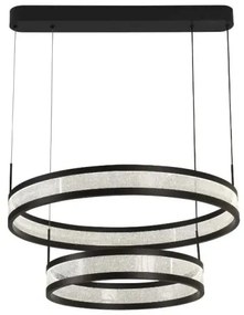 LED Stmievateľný luster na lanku LED/70W/230V čierna + diaľkové ovládanie