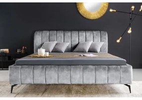 Posteľ 41441 180x200cm Amsterdam Zamat Šedá  - Komfort-nábytok