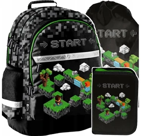 Školská taška pre chlapcov Minecraft 3-dielny set