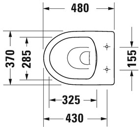 Duravit No.1 - Stojace WC, Rimless, biela 21840900002