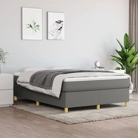 Boxspring posteľ s matracom tmavosivá 140x190 cm látka 3144515