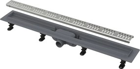 Sprchový žľab Alca 75 cm plast šedá mat zebra APZ10-750M