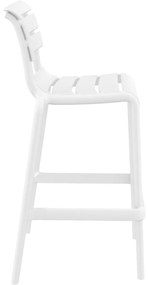 HELEN BAR 75 záhradná barová stolička white