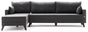 Rohová sedacia súprava do L RIGA antracit ľavá