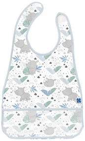 Podbradník plastový s vreckom Savanna Pattern Blue