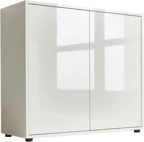 XXXLutz KOMODA, biela, biela s vysokým leskom, 79/73/33 cm MID.YOU - Komody - 001067000501