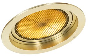 Sada 6 moderných zapustených bodových svetiel zlatá nastaviteľná - Coop 111 Honey