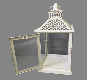 Lampa biela kov se sklem 25140