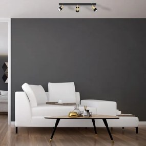 LED Bodové svietidlo TUBSSON 3xGU10/4,8W/230V čierna/zlatá