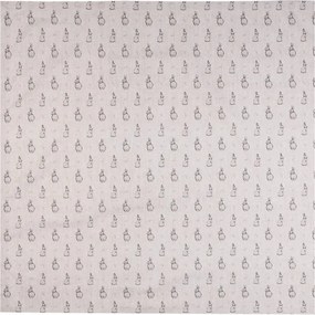 Béžový bavlnený obrus so zajačikom Bunny Buddies - 100*100 cm