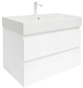 Kúpeľňová skrinka s umývadlom SAT B-Way 79x50x45 cm biela lesklá BWAY280WU2BBI, 1 ks