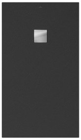 VILLEROY &amp; BOCH Planeo obdĺžniková sprchová vanička akrylátová, s technológiou RockLite, štandardný model, protišmyk (A), 1400 x 800 x 40 mm, Nature Anthracite, UDA1480PLA2V-1N