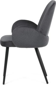 Jedálenská stolička zamatová, sivá DCL-X7129 GREY2
