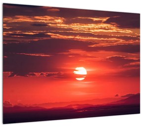 Sklenený obraz farebného slnka (70x50 cm)
