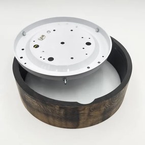 Stropné svietidlo OAK SMOKY 1xE27/15W/230V, pr. 27,5 cm, dub tmavohnedý