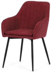 Jídelní židle, červená, hladká látka, DCL-221 RED2