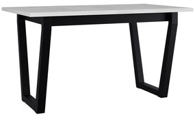 Rozkladací stôl Elarno 80 x 140/180 II, Morenie: biela - L, Farby nožičiek: čierne kovové