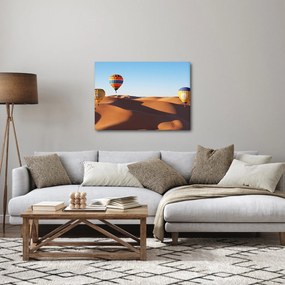 Obraz - lietajúce balóny v púšti (70x50 cm)
